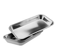 CHUEHKAK 6 bandejas para Instrumentos, Piezas pequeñas de Acero Inoxidable, Laboratorio, 22,5 x 12,2 x 2 cm, Bandeja médica, Rectangular, para Dispositivos de Laboratorio, Placas de Servir, Color