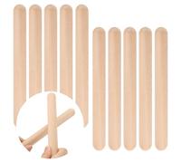CHUENHEI 10 Bastones de Ritmo de Madera de Haya 20 cm, Claves de Percusión Musical, Maderas Sonoras Naturales para Adultos y Banda