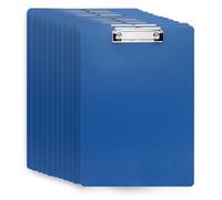 CHUENKUK 12 portapapeles A4, 31,5 x 22,5 cm, color azul, de plástico, portapapeles A4, para oficina y escuela