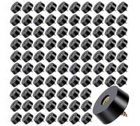 CHUENKUK 120 patas redondas de goma para muebles, 25 x 23 x 9 mm, color negro, tope de goma atornillable para armarios, mesas