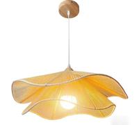 CHUERAK Lámpara Colgante Bicolor Tejida A Mano Lámparas Colgantes De Mimbre De Doble Capa Lámparas Colgantes De Ratán Estilo Bohemio Lámparas De Techo Rústicas Nórdicas Vintage Para Cocina, Comedo