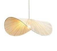 CHUERAK Lámpara De Araña Japonesa De Ratán Tejido Lámpara Colgante Rústica De Bambú Estilo Granja Lámparas Colgantes E26 Hechas A Mano Del Sudeste Asiático Iluminación Nórdica Retro Ajustable Para