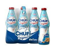 Chufi - Horchata Original, 100% Vegetal, Sin Lactosa, Sin Gluten, Sin Alérgenos - Pack 6x1L