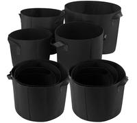 CHUIFAI 12 macetas de Tela no Tejida, 37 l, 27 l, 20 l, 11 l, Juego de macetas de Tela, Diferentes tamaños, Bolsas para Plantas de jardín, macetas de Cultivo para Patatas, Tomates, Verduras, Hierbas