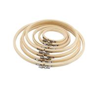 CHUIFAI Juego de 21 bastidores de bordado de madera, redondos, ajustables, marco de punto de cruz, marco en 7 tamaños, 7,5 cm, 9,6 cm, 12,5 cm, 15 cm, 18 cm, 21 cm, 22,5 cm, anillos de madera de