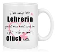 CHUIN DRUCK Taza de regalo para profesora, regalo de despedida, profesoras, taza - Una profesora realmente genial no se encuentra en todas partes - Regalo de despedida para profesoras, 320 ml, color