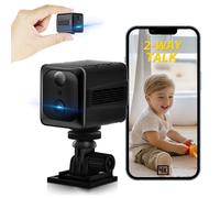 Chujianxi Mini cámara, actualizada 4K WiFi, mini cámara de transmisión en vivo, teléfono móvil, cámara de larga espera para interiores con batería de 3000 mAh, mini cámara interior con detector de