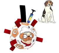 CHUKCHI Pelota de fútbol para perros, juguetes interactivos para perros para tirar de la guerra, juguete de agua para perros, regalos de cumpleaños para cachorros, pelotas duraderas para perros