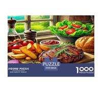 Chuleta de Carne Puzzles Imposible,desafío for Adults Absolutamente Impresionante Juego EduGatoivo 1000 Piezas Obra De Arte De Juego De para Adultos, Regalos A Partir De 14 Años 38x26cm/1000pcs