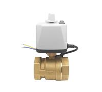 CHULKJFX Bola motorizada de 1/2", 3/4", 1" y 2" con Interruptor Manual, latón, 2 Cables, reinicio por Apagado, par de 8 N·m, 220 V, 24 V y 12 V(220VAC-NORMALLY Closed,0.5 Inch)