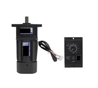 CHULKJFX Motor asíncrono 220V/110V de CA monofásico 90W 5GS con Caja Cambios Reductora Oreja + Controlador Velocidad US-52(180K(0-6.9RPM))