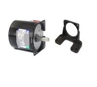 CHULKJFX Motor síncrono 100 KG 28 W 68 KTYZ 220 AC de imán Permanente con Soporte CW/CCW Velocidad Lenta Engranaje metálico 2,5 a 80 RPM(2.5rpm with Bracket)