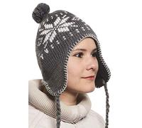 Chullo Chullu - Gorro peruano con pompón, unisex gris, Talla única