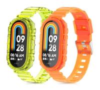CHULN 2 Piezas Correas Compatible con Xiaomi Mi Band 8, Ajustable Pulseras de Silicona Suave de Repuesto para Mi Band 8.(No Host)