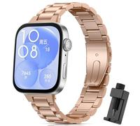 CHULN Correas Compatible con Huawei Watch Fit 3/Fit 4, Ajustable Brazalete de Metal de Acero Inoxidable para Huawei Watch Fit 3/4 Hommes Femmes.(No Host)