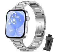 CHULN Correas Compatible con Huawei Watch Fit 3/Fit 4, Ajustable Brazalete de Metal de Acero Inoxidable para Huawei Watch Fit 3/4 Hommes Femmes.(No Host)