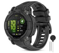 CHULN Correas de 22mm Compatible con Garmn Instinct 3 45mm AMOLED/Instinct 3 Solar 45mm, Ajustable Reloj Band de Suave Silicona de Repuesto para Smartwatch.(No host)