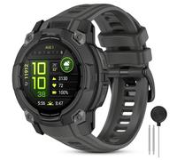 CHULN Correas de 26mm Compatible con Garmin Instinct 3 50mm AMOLED/Instinct 3 Solar 50mm, Ajustable Reloj Correa de Suave Silicona de Repuesto para Smartwatch.(No host)