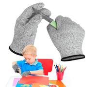 Chumix Guantes Anticorte Niños 1 par, Certificación EN388, Guantes Resistentes a los Cortes Nivel 5 XXXS Ideal Para 2-4 años, Guantes de Protección y Anticorte para Cocina (XXXS)