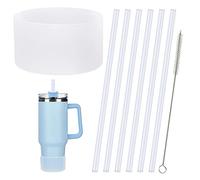 Chumyee - Bota de silicona compatible con Stanley Cup de 40 onzas y pajitas de silicona de repuesto para vaso de viaje Stanley Adventure de 40 onzas