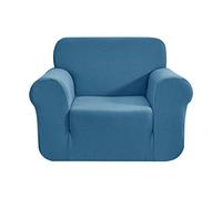 CHUN YI 1 Funda de sofá Jacquard de Tela elástica, Protector de Muebles para Silla, Funda de sofá de 1 Plaza, Funda para Sala de Estar, Tela de Licra Duradera (Silla, Azul Vaquero).