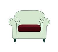 CHUN YI Jacquard Funda de Cojín de Asiento Protector de Asiento Cubre Asiento Extensible, Revestimiento de Sofá (1 Plaza, Burdeos-2)