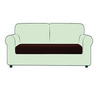 CHUN YI Jacquard Funda de Cojín de Asiento Protector de Asiento Cubre Asiento Extensible, Revestimiento de Sofá (2 Plazas, Chocolate)