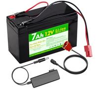 CHUNCAIL Batería de ion de litio de 12 V 7 Ah con cargador - Batería de repuesto para coche infantil