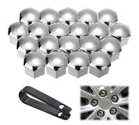 CHUNFANG 20 Piezas Tapa de Tuerca de Rueda para Audi A6 Avant Typ C8 2018-, con Herramienta de Desmontaje Tapón Hexagonal Cubiertas Antipolvo de Repuesto,21mm