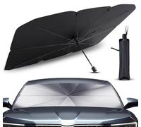 CHUNFANG Parasol para Parabrisas de Coche en el Interior protección Solar para FIAT 500/500C/500E/Abarth 500 2007-2022, Resistente a los Rayos UV Revestimiento de Titanio