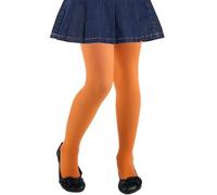 CHUNG Medias para niñas con pies 60D, varios colores, pantis para niños, escuela, escenario, obra de teatro, fiestas, disfraces de 1 a 13 años, naranja, 11-13 años