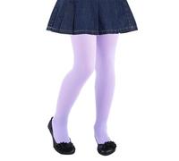 CHUNG Medias para niñas con pies 60D, varios colores, para niños, escuela, escenario, obra de teatro, fiesta, disfraces 1-13A, Morado claro., 5-8 años