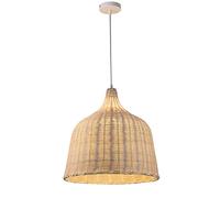 CHUNGYANG Colgante De Luz Lámpara Colgante De Ratán De Mimbre Campestre Luces Colgantes De Bambú Tejidas A Mano Accesorio Iluminación Techo Pantalla Mimbre Colgante Linterna Bambú Natural Pantalla Rat