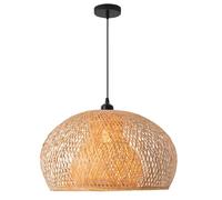 CHUNGYANG Iluminación Estilo Wabi-Sabi Para Casas De Huéspedes Y Restaurantes Lámpara Colgante Tipo Farol De Bambú Tejido Lámpara De Techo Vintage Con Pantalla Tejida A Mano Lámpara Colgante