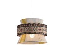 CHUNGYANG Lámpara Colgante Bohemia De Cuerda Tejida, Iluminación Decorativa De Interiores del Sudeste Asiático para Comedor, Sala De Estar, Dormitorio, Altura Ajustable, Pantalla De Cuerda De Cáñamo