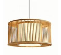 CHUNGYANG Lámpara Colgante De Bambú Estilo Bohemio, Lámpara Colgante De Bambú Natural De Estilo Moderno, Pantalla De Lámpara De Araña De Una Luz Hecha A Mano, Iluminación De Techo Rústica