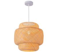 CHUNGYANG Lámpara Colgante De Bambú Natural Estilo Pastoral, Lámpara De Araña Tejida A Mano Para Entrada De Oficina, Lámpara Colgante De Bambú Estilo Wabi-sabi Con Línea De Suspensión Ajustable.
