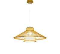 CHUNGYANG Lámpara Colgante De Bambú Tejida, Estilo Chino, Arte De Bambú, Lámpara Colgante Creativa Y Personalizada Para Salón De Té,Restaurante, Pasillo Del Sudeste Asiático, Cocina, Isla, Iluminación