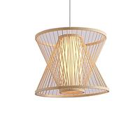 CHUNGYANG Lámpara Colgante De Bambú Tejida Retro Hueca, Araña E26/E27 Base Rattan, Lámpara Colgante Natural Tejida A Mano, Lámpara Colgante De Estilo Japonés para Isla De Cocina, Comedor, Dormitorio