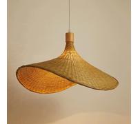 CHUNGYANG Lámpara Colgante De Bambú Tejido, Estilo Chino, para Salón De Té, Escalera del Sudeste Asiático, Lámpara Colgante De Techo, Lámpara Colgante De Bambú Natural, Lámpara Colgante Tejida A Mano