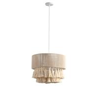 CHUNGYANG Lámpara Colgante De Cuerda De Algodón Estilo Bohemio Wabi-Sabi Con Borlas Y Cable De Suspensión Ajustable. Lámpara Colgante Con Pantalla De Cuerda De Algodón Tejida A Mano Para Dormitorio