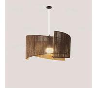 CHUNGYANG Lámpara Colgante De Cuerda De Cáñamo, Luminaria De Estilo Chino Con Cable De Suspensión Ajustable,Lámpara Colgante Tejida A Mano Para Sala De Estar,Lámpara Colgante Creativa Y Personalizada.