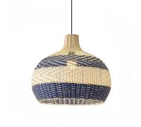 CHUNGYANG Lámpara Colgante De Estilo Nórdico Para Sala De Estar, Lámpara Colgante Creativa Para Restaurante O Cafetería, Luminaria De Ratán Tejida A Mano, Pantalla De Mimbre De Bambú Natural