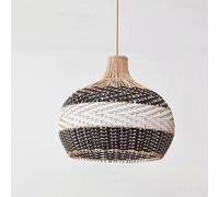 CHUNGYANG Lámpara Colgante De Estilo Nórdico Para Sala De Estar, Lámpara Colgante Creativa Para Restaurante O Cafetería, Luminaria De Ratán Tejida A Mano, Pantalla De Mimbre De Bambú Natural