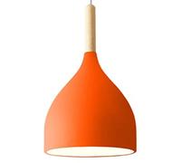 CHUNGYANG Lámpara Colgante De Macaron Nórdico, Lámpara Colgante De Decoración De Restaurante, Pantalla De Metal De Madera Simple Moderna, Luminaria De Techo Ajustable con Cable Colgante E27