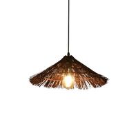 CHUNGYANG Lámpara Colgante De Ratán Con Forma De Sombrero, Estilo Pastoral Para Restaurante, Estilo Rústico Wabi-sabi, Con Rosca E26 Para Sala De Estar, Balcón, Techo, Cocina, Comedor.