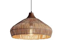 CHUNGYANG Lámpara Colgante De Ratán Estilo WABI-sabi, Lámpara Colgante China para Alojamiento con Cable De Suspensión Ajustable, Lámpara De Araña para Salón De Té del Sudeste Asiático, Ideal para