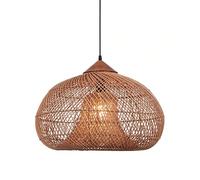 CHUNGYANG Lámpara Colgante De Ratán Hecha A Mano, Estilo Japonés Wabi-Sabi, Para Entrada De Hotel, Lámpara De Araña Vintage Tejida A Mano Para Comedor Y Sala De Estar, Pantalla De Ratán Natural
