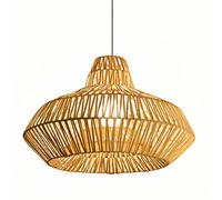 CHUNGYANG Lámpara Colgante De Ratán, Lámpara Araña Estilo Bohemio De 21,6 Pulgadas Y 1 Luz, Hecha A Mano En Ratán Tejido A Mano, Lámpara Techo Minimalista Para Isla, Ideal Para Dormitorio Y Sala Estar