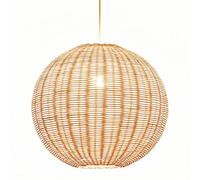 CHUNGYANG Lámpara Colgante De Ratán, Lámpara De Araña De Ratán Natural Tejida A Mano, Lámpara Colgante Bohemia Beige Para Isla De Cocina, Iluminación De Techo Rústica Para Comedor O Sala De Estar